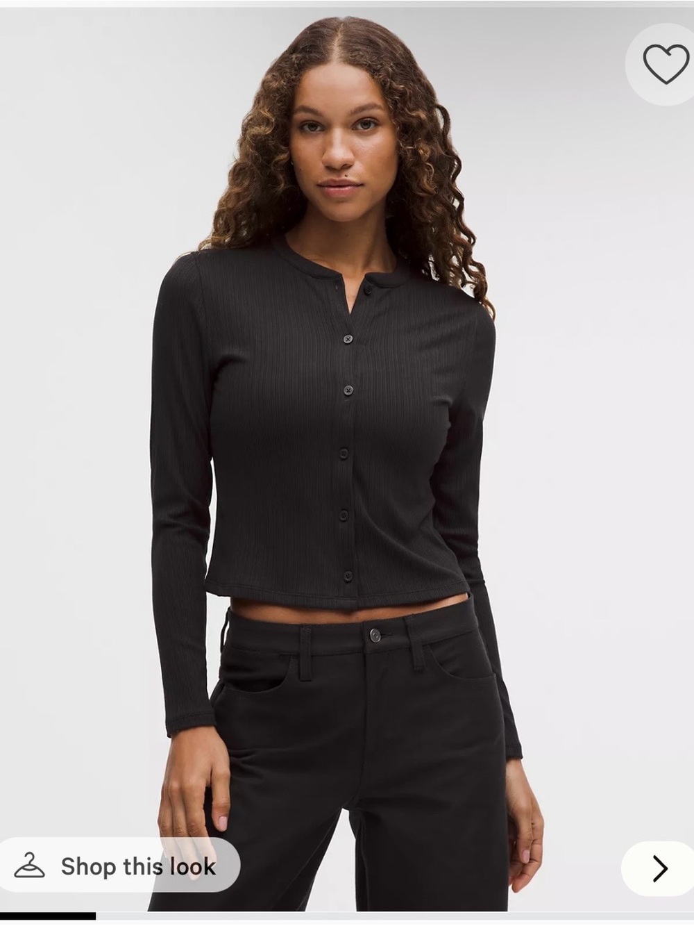 lululemon “Hold Tight Micro-Rib Cardigan” - Long-Sleeve Button-Down Top